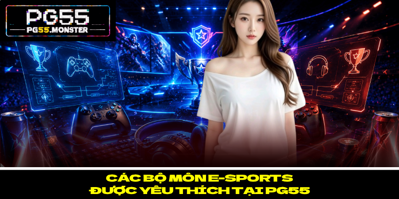 E-Sports PG55 – Không Gian Thể Thao Điện Tử Đỉnh Cao 3 Cac bo mon E sports duoc yeu thich tai PG55