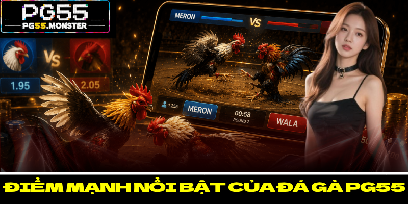 Đá Gà PG55 – Trải Nghiệm Cược Kê Kịch Tính Cho Hội Viên 2 Điểm mạnh nổi bật của đá gà PG55